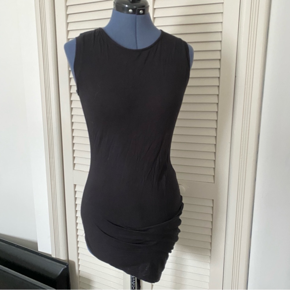 Black Asymmetrical Tank